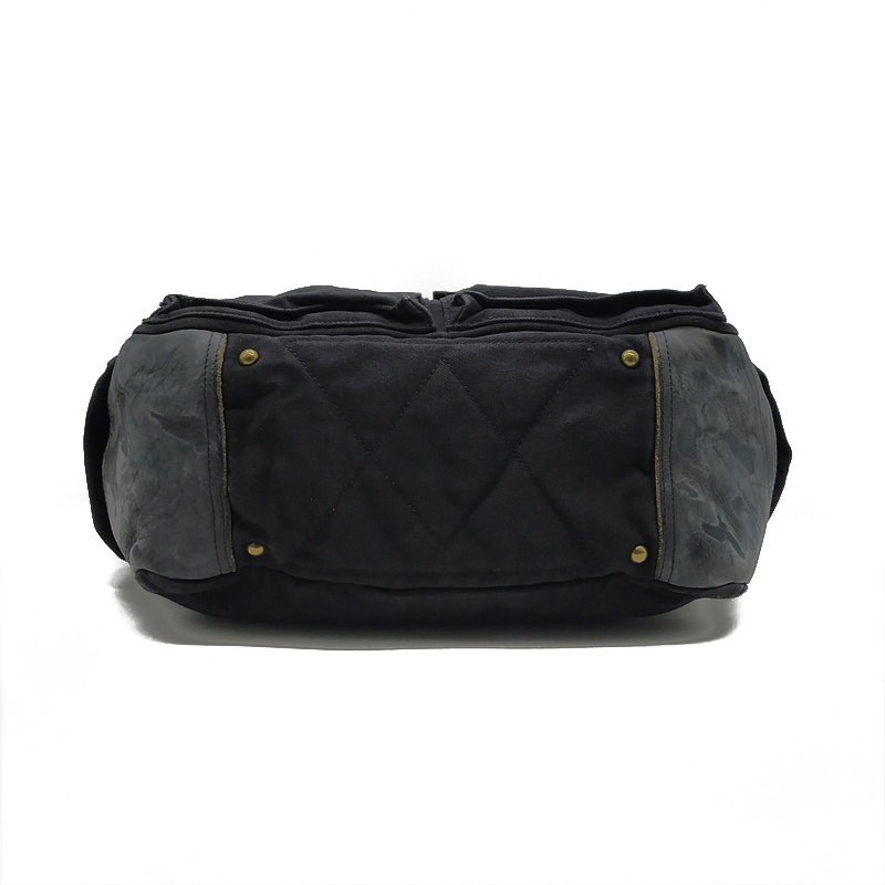 Retro fashion heavy industrial washed large capacity portable shoulder bag, crossbody bag, men's outdoor business travel canvas bag_voghion.com