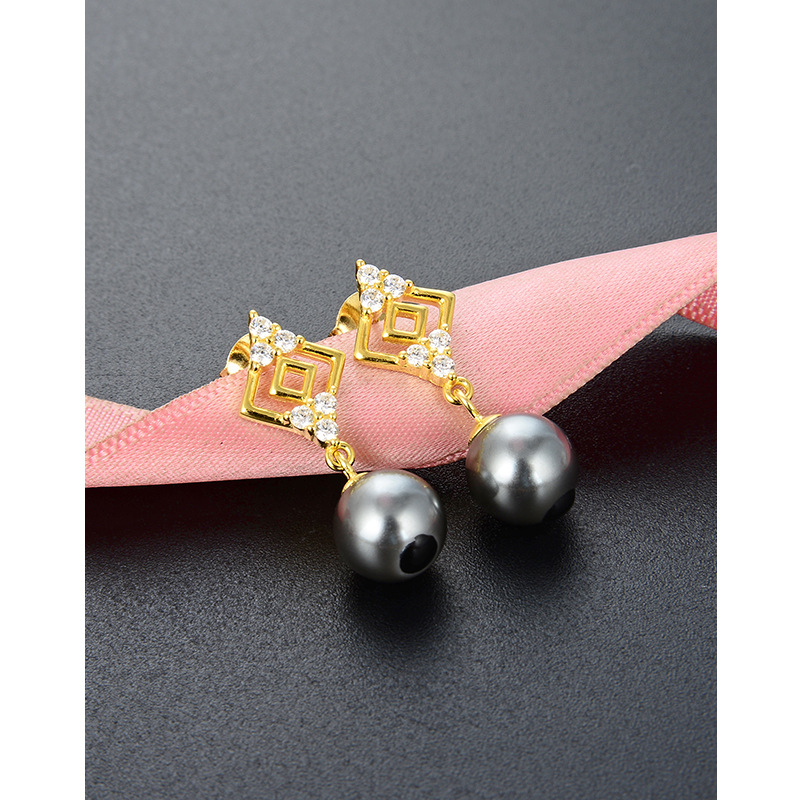 Cruz-frontera pendientes de perlas para las mujeres de plata esterlina 925 nicho diseño 2024 Nuevo estilo pendientes de luz de lujo de alta calidad pendientes