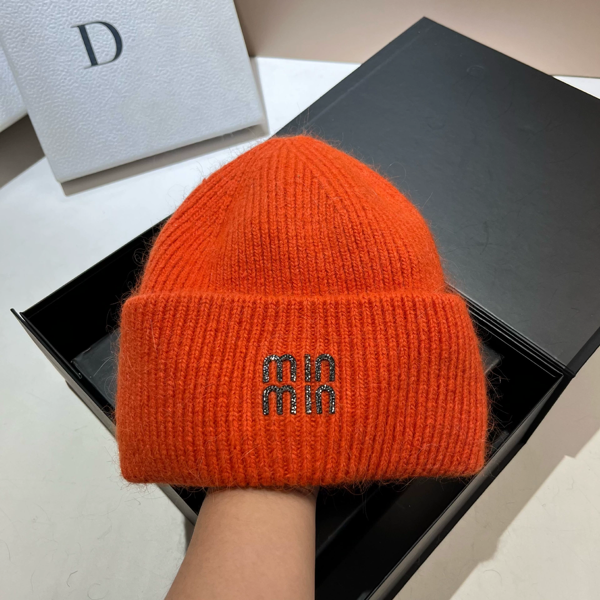 Keep warm velvet knitted hat, Korean style, increased thickness