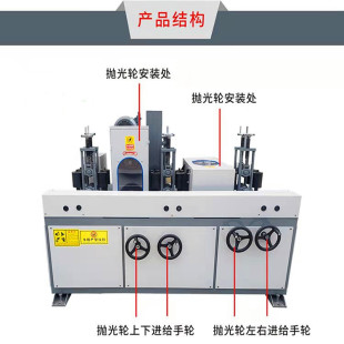 Square Tube Polishing Machine, Metal Channel Steel H-Beam Four-Sided Rust Removal Machine, Stainless Steel Square Steel Wire Drawing Machine, Industrial-Grade Electric