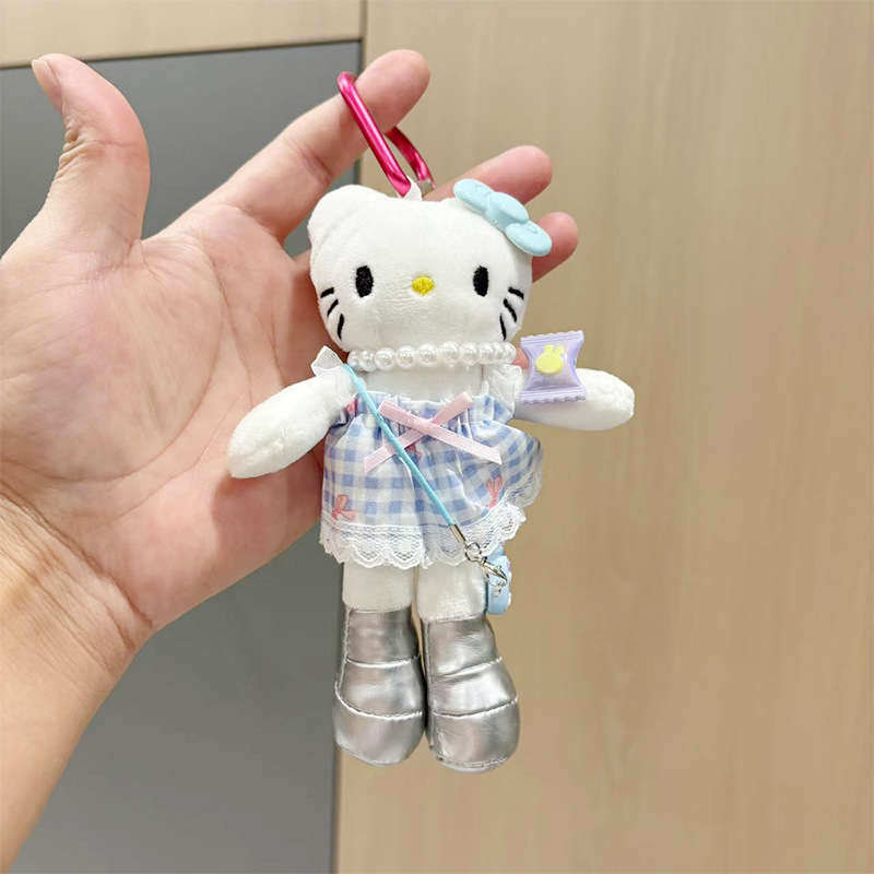 亚马逊长腿kitty毛绒玩偶挂件KT娃娃公仔挂饰情侣背包钥匙扣配饰|undefined