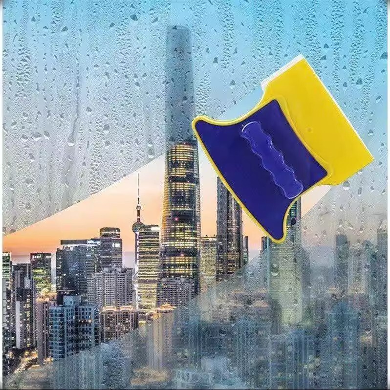 Glass Cleaning Tool for Home Use, Specialized for High-Rise Exterior Windows, Magnetic Double-Sided Wiper, Household Cleaning Tool, Window Cleaning Squeegee
