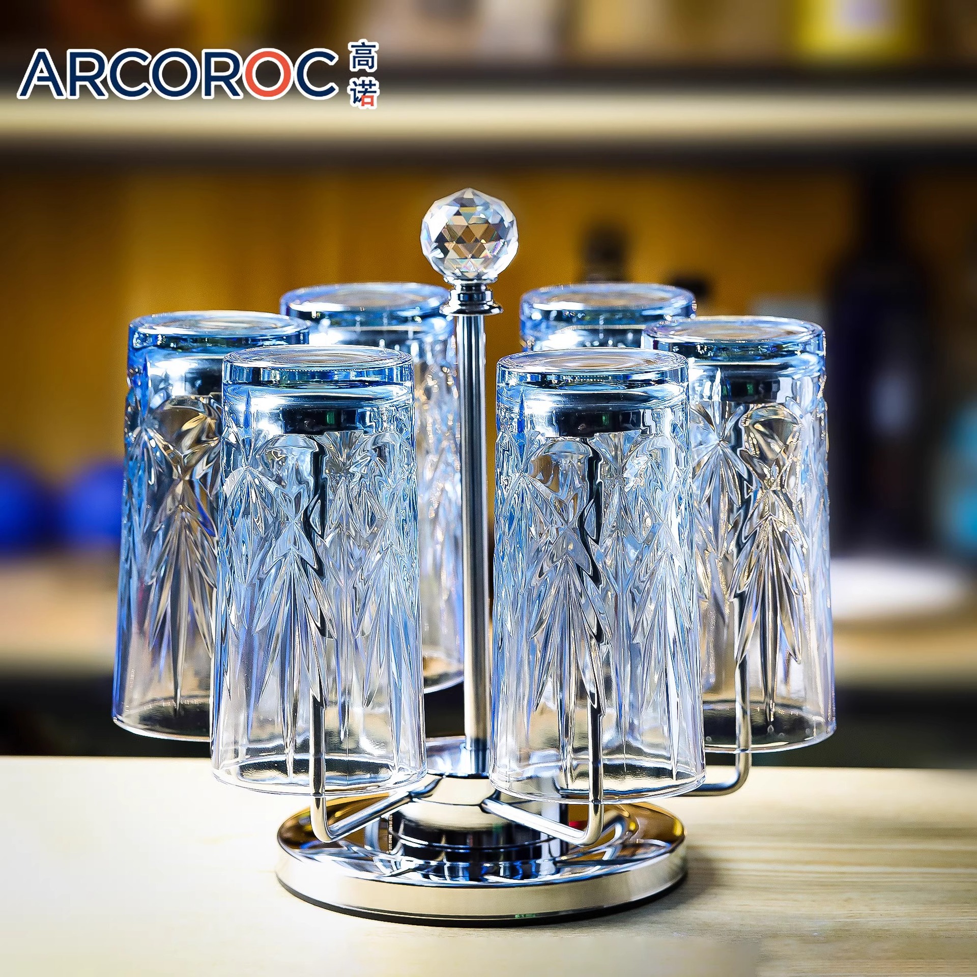 Bow and arrow Gaonuo high-end tempered glass water cup beer cup household commercial heat-resistant anti-fall milk cup mouthwash cup