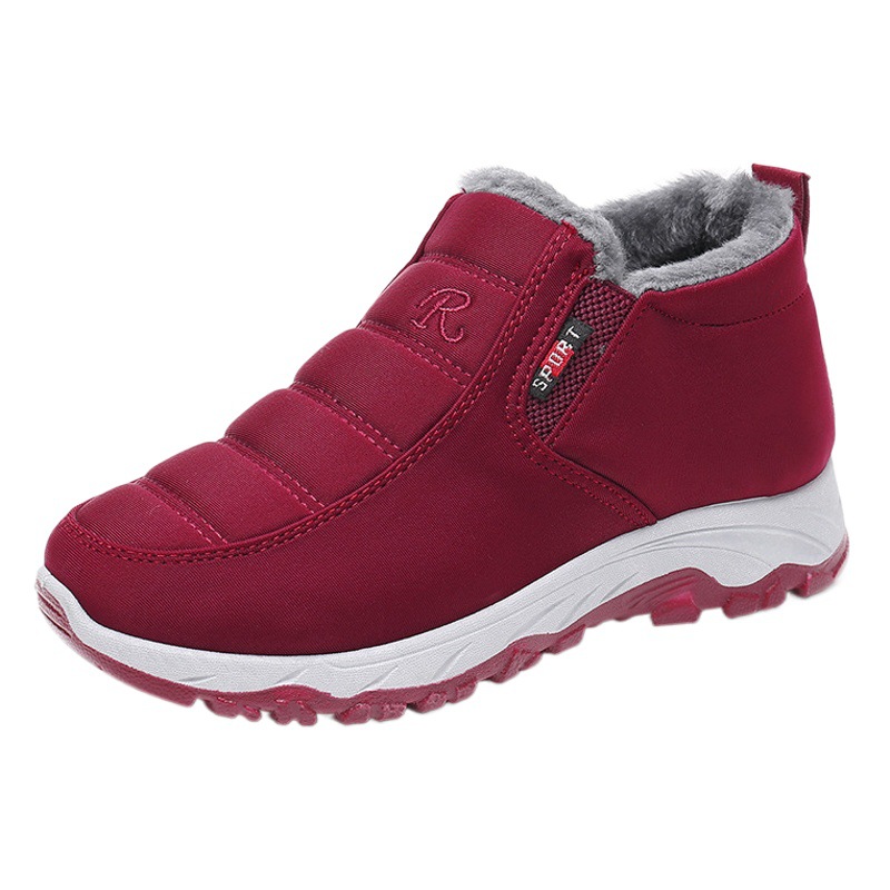 Zapatos de Algodón de Invierno 2025 Estilo Pekinés para Mujer, Forrados de Lana, Gruesos, Botas de Nieve Cálidas, Unisex para Personas de Mediana Edad y Mayores, Zapatos de Algodón para Parejas.