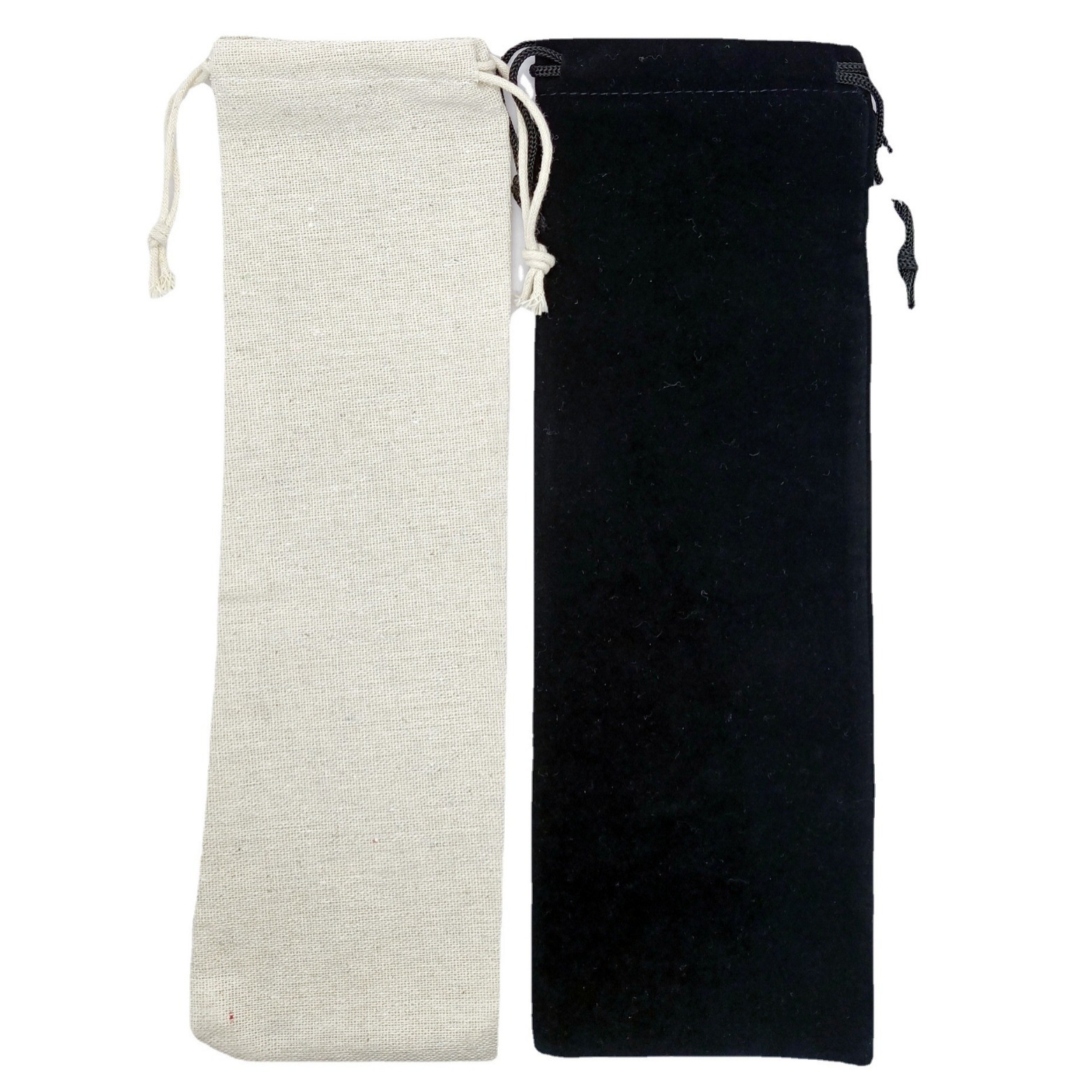 Vajilla de acero inoxidable bolsa de lazo de almacenamiento bolsa de paja bolsa de terciopelo de algodón y lino bolsa de regalo en el logotipo de stock se puede agregar