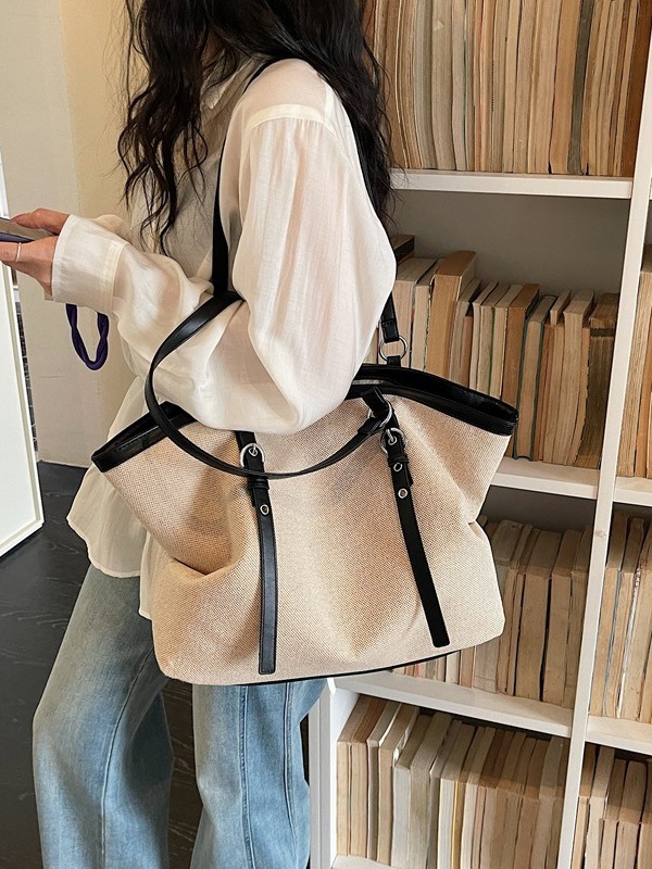 Bolsas de tendencia transfronteriza de gran capacidad para mujeres 2026 nueva moda perezosa bolsas de hombro de brazo para viajar bolsas de ocio image 5