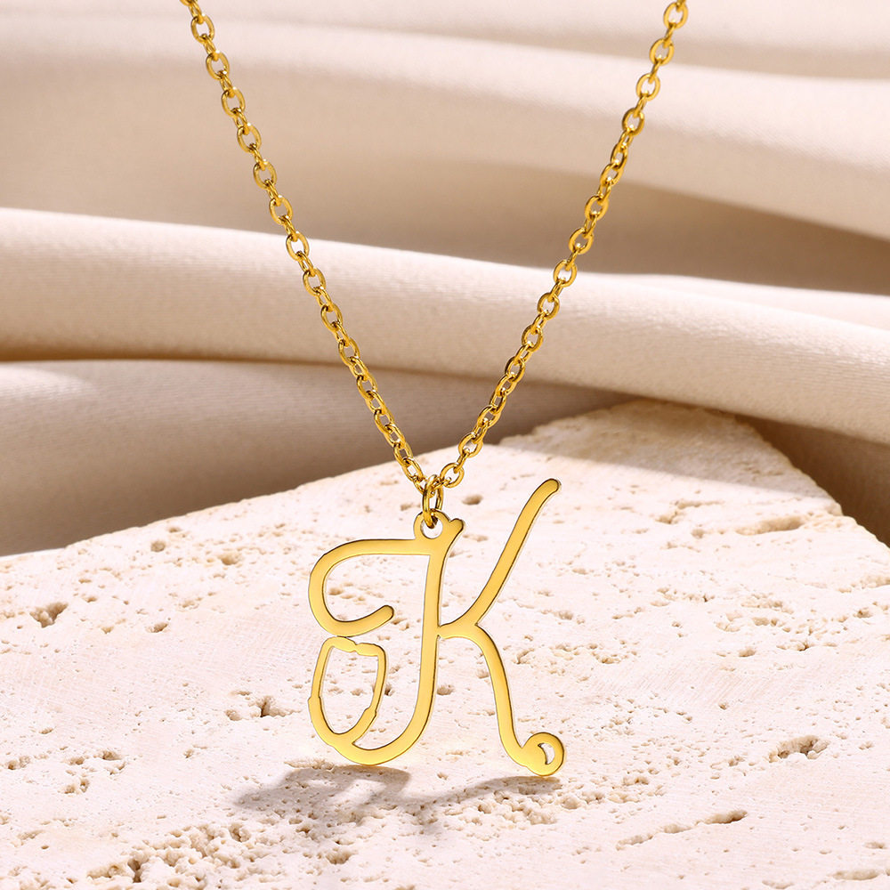 Acier Inoxydable Style Simple Lettre Placage Pendentif display picture 20