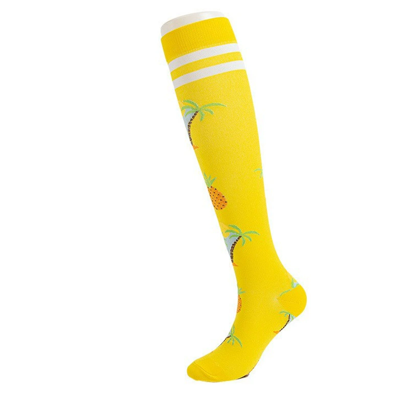 Compression Running Socks, Unisex Jacquard Knee-High Socks, Multiple Patterns, S/M & L/XL