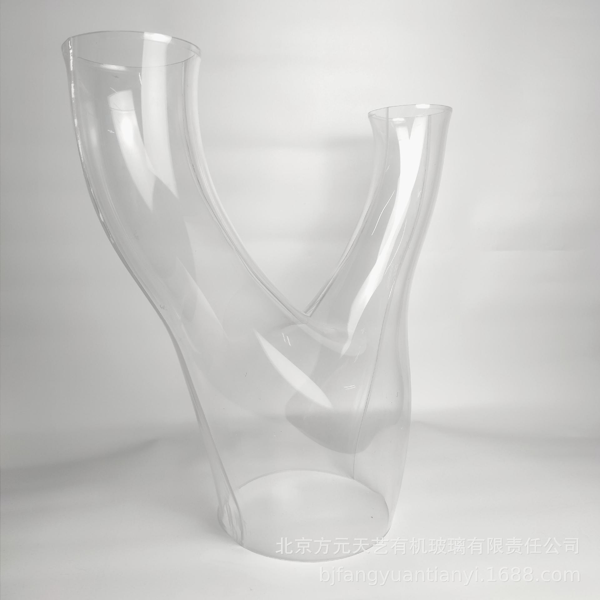 亚克力透明异型实验管道热成型三通试验圆管展示道具北京定制厂家