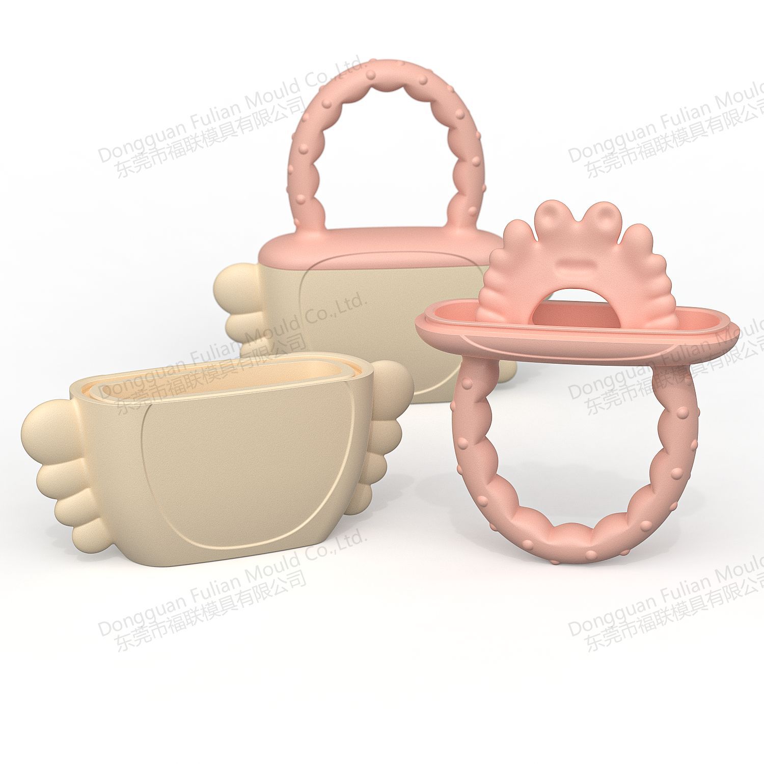 Nuevo juguete de masticación molar para bebés transfronterizo con mango mordisco congelado mordisco mordisco de silicona para bebés