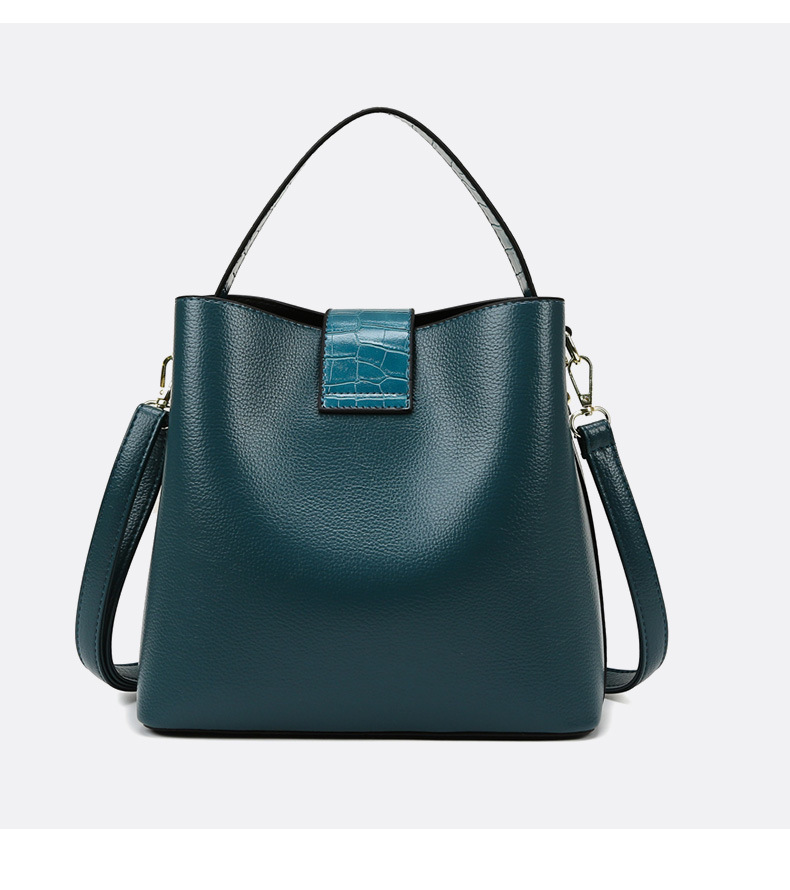 656g Weight Polyester Lining Material Lock clasp Closure Type Single Shoulder Strap Strap Type Crossbody Bag Bags Type Daily Occasion Pu Leather Material Solid Color Pattern All Seasons Season Women'S Gender Fashion Style Bucket Shape Medium Size Women's Medium Pu Leather Solid Color Fashion Bucket Lock Clasp Crossbody Bag 8