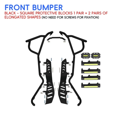 Suitable for CFMOTO 150SC crash Motorcycle bumper - black-carbon-steel-front-bumper-black-protective-block-comes-with-footrest