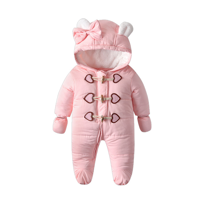 INS popular bebé invierno mono engrosado acolchado forrado de lana caliente Bebé Ropa de algodón acolchado ropa de bebé ropa de los niños de comercio exterior