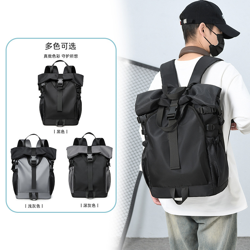 Cross-border Trendy Cool Backpack Roll-top Functional Travel Business Backpack Casual Fashion Multi-functional College Student Schoolbag Male Cross-border Trendy Cool Backpack Roll-top Functional Travel Business Backpack Casual Fashion Multi-functional College Student Schoolbag Male