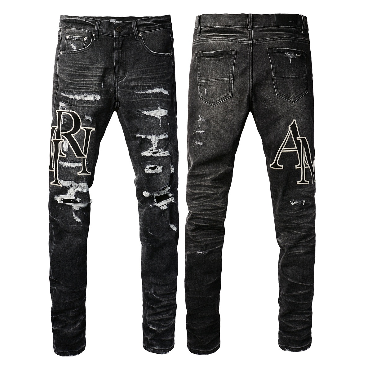 Amiri Jeans Distressed Black