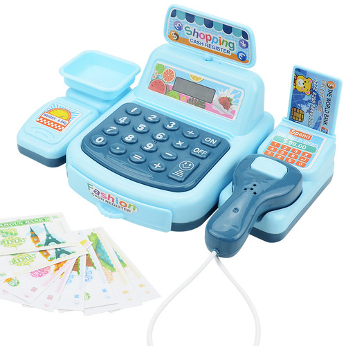 Cross-border children's simulation supermarket cash register play house toy baby mini convenience store cashier model