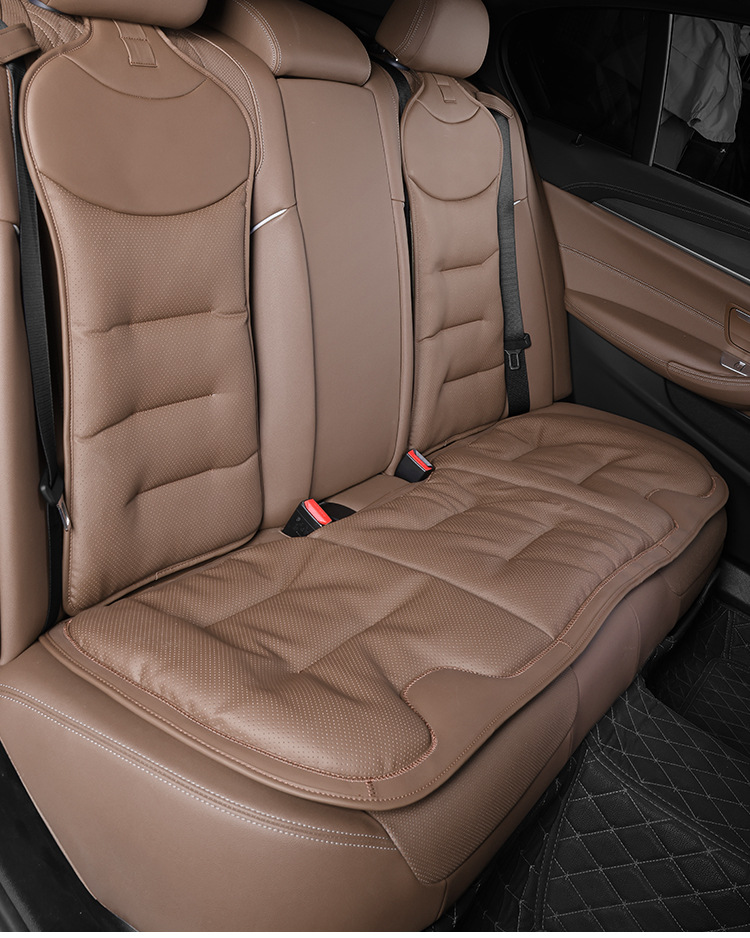 Suitable for Bmw, Mercedes-Benz, and Audi Car Seat Covers, Universal for All Seasons, Made of Nappa Leather, with Lumbar Support Cushion for the Rear Seats
