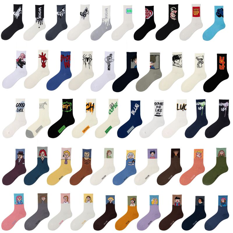 7A Antibacterial Autumn and Winter Trendy Socks, Seamless Mid-Calf Socks for Men and Women, Couple Street Style Versatile Creative Cartoon Animal Long Socks 7A Antibacterial Autumn and Winter Trendy Socks, Seamless Mid-Calf Socks for Men and Women, Couple Street Style Versatile Creative Cartoon Animal Long Socks