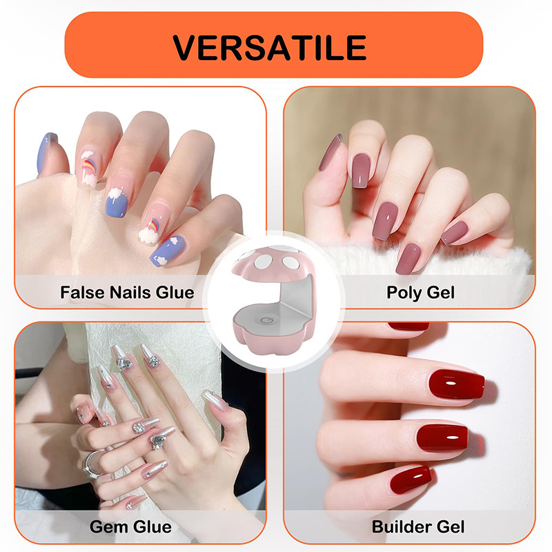 Cross-border Mini Portable Nail Lamp Gel Curing Machine Nail Polish Gel Quick-dry Smart Wireless UV Nail Dryer
