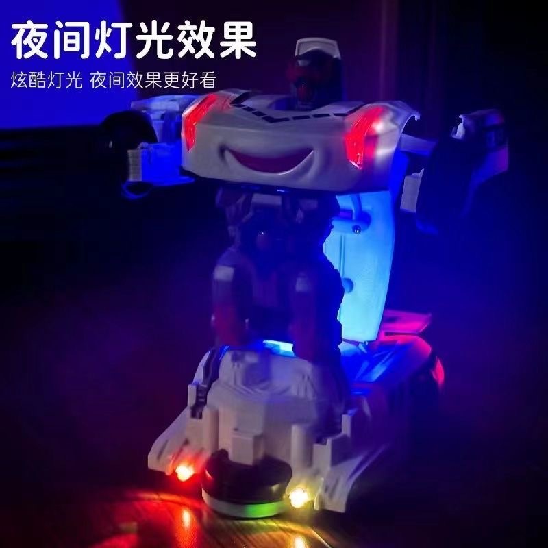 自動変形パトカークールな音と光子供用電動スタント変形回転パトカーユニバーサル走行子供のおもちゃ|undefined