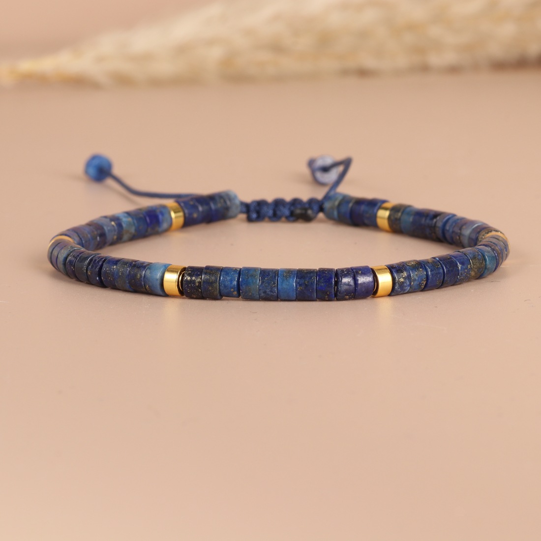 2*4mm Shoushan Stone Lapis Lazuli Beads Braided Bracelet Yoga Bracelet Jewelry