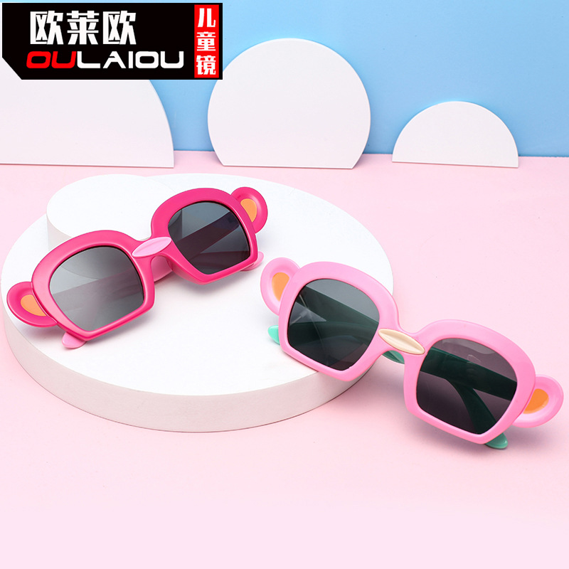 Silicone children's cartoon sunglasses