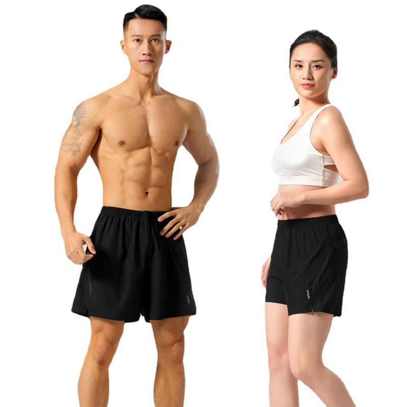 伸縮性速乾スポーツランニングトレーニング陸上競技ショーツ男女兼用通気性マラソン七分丈パンツ通気速乾|undefined