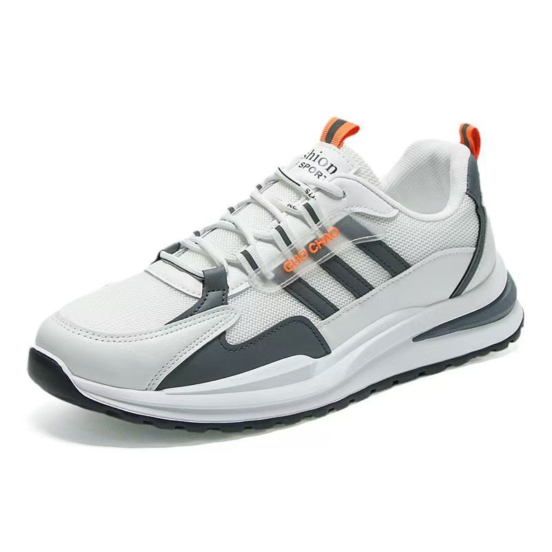 Zapatos deportivos de color rojo de moda de suela gruesa ligera al aire libre zapatos de corrida de malla al por mayor