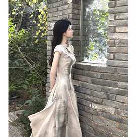 1604新中式女装国风改良旗袍年轻款少女气质小众设计感连衣裙子夏