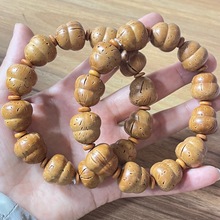天然野生桃核雕刻胖葫芦手串文玩手串男女手串礼物手链