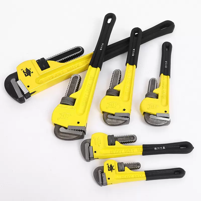 重型管钳强扭力管子钳沾塑柄扳手多功能管子钳管道维修水管钳定制