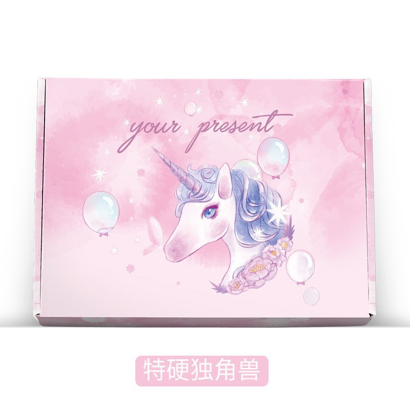 现货飞机盒宠物盲盒内衣服装包装瓦楞快递盒汉服彩色穿戴甲纸盒