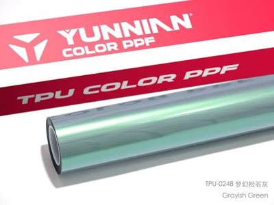 dual-use TPU car color change, Auto Color Change Film - tpu-dreamy-pine-gray-dual-use-for-wet-and-dry-surfaces-15215m