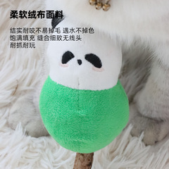 動物のパンダの木天タデはおもちゃをかじって歯ぎしりして歯をきれいにします。