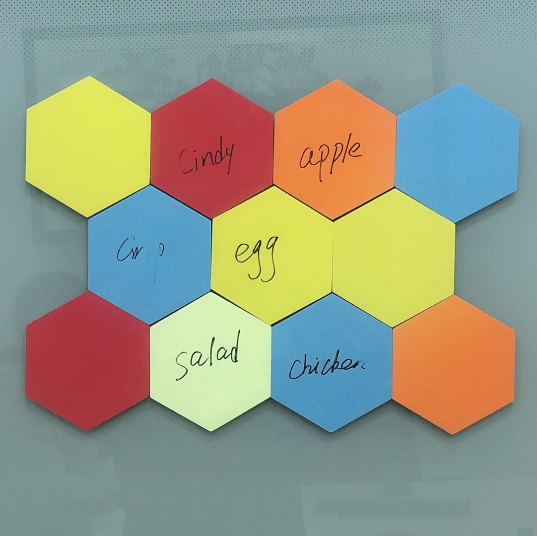 跨境创意新款六边形可擦写白板便利贴可水洗反复粘贴冰箱记事贴