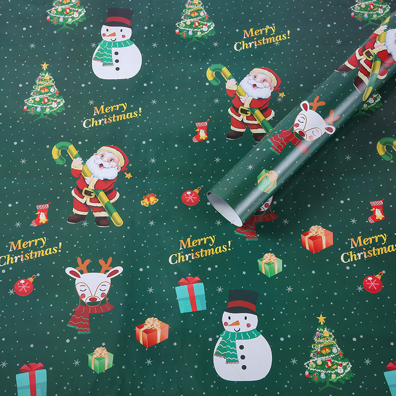 メーカークロスボーダースポット卸売クリスマス包装紙クリスマスギフトボックス包装紙両面カラー印刷束包装紙|undefined