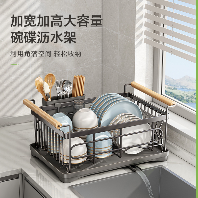 新商品304ステンレス碗皿収納排水棚多機能物置棚キッチン碗バスケット水切り棚|undefined