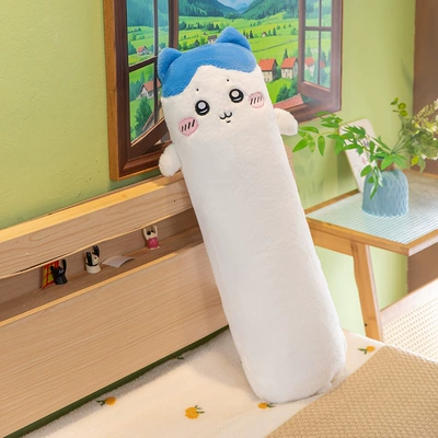 New Long Strip Chiikawa Plush Pillow Cute Hachiware Usagi Doll Sofa Cushion Stuffed Toy (Oyuncaq yastıqlar) - long-xiaaba-70cm