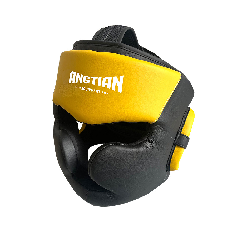 Fábrica Angtian Boxeo Monkey Face Protector de Cabeza Sanda Boxeo Muay Thai Casco Protector