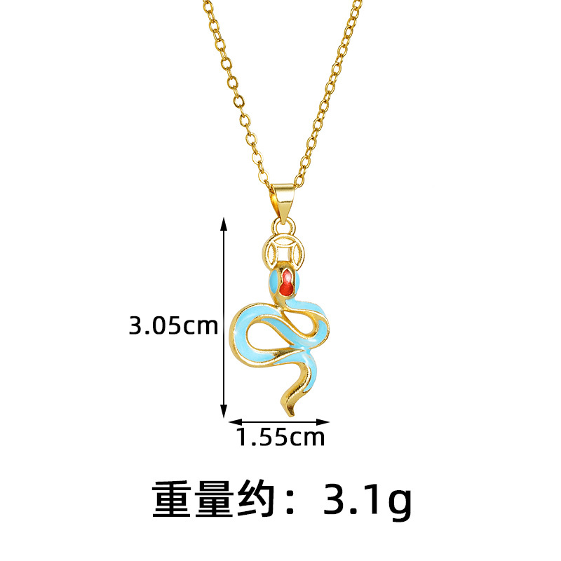 Nuevo producto colgante de oro de arena vietnamita, esmalte nacional de marea, serpiente espiritual, colgante de moneda de cobre, nicho femenino, joyería de alta gama al por mayor