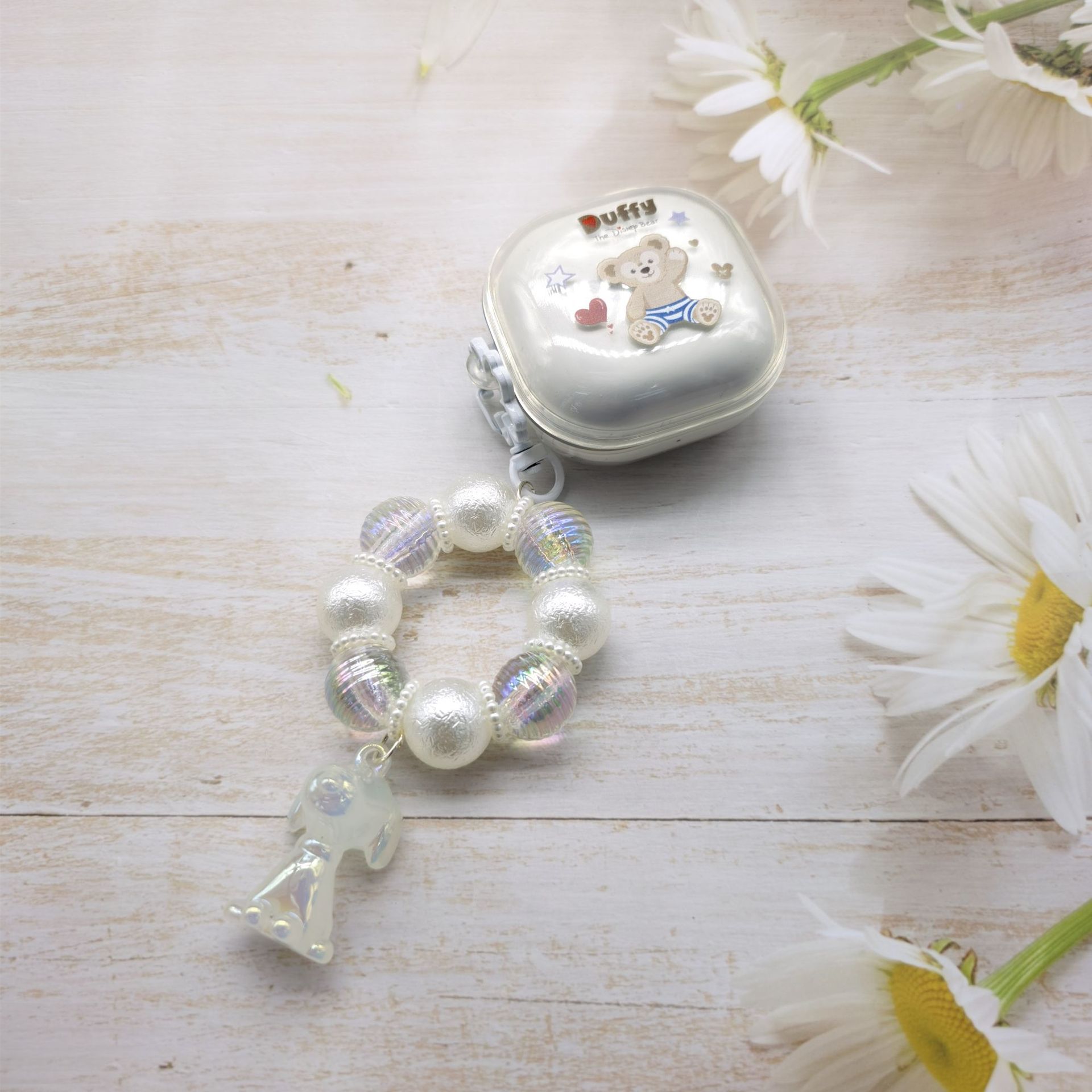 2023 nueva ronda de cadena de cuentas llavero colgante cadena de teléfono móvil colorido fresco perla luminosa color sólido accesorios auricular