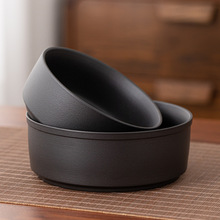 直觉茶洗黑陶建水茶钵水盂茶水缸家用办公高档大号笔洗茶盆茶道配
