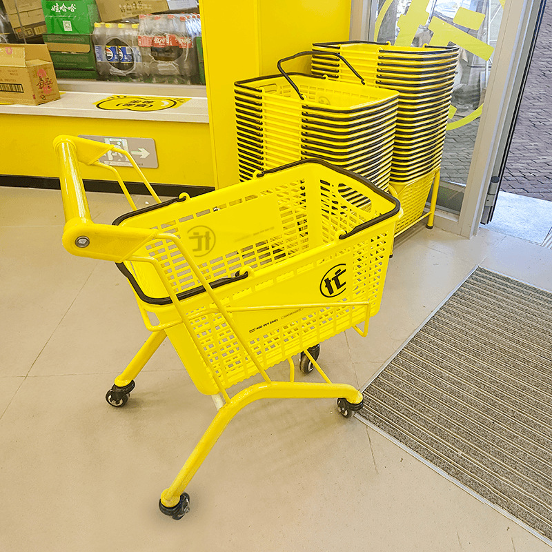 零食很忙同款双层购物车便利店超市商场儿童手推车一鸣同款家用