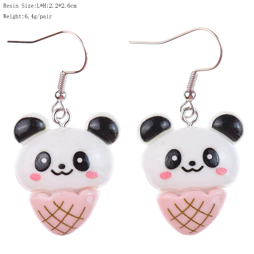 1 Pair Cartoon Style Cute Panda Plastic Drop Earrings display picture 6