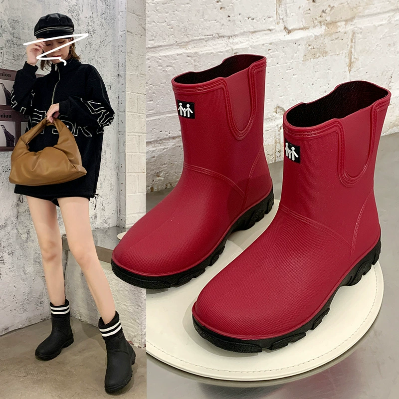 Трансграничная новая пара мужская и женская дождевая обувь сапоги наружная нескользящая водяная резиновая обувь для кухонной мойки автомобилей