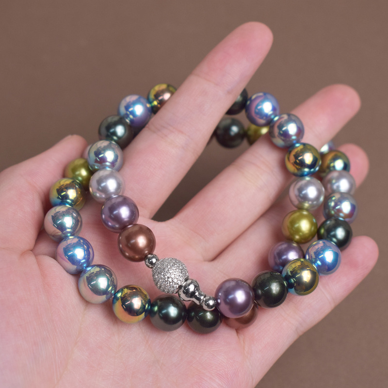 Black Butterfly Queen Aurora Meladson Spring, Summer, Autumn and Winter Series Pearl Necklace Clavicle Chain High-End Sea Shell Beads Black Butterfly Queen Aurora Meladson Spring, Summer, Autumn and Winter Series Pearl Necklace Clavicle Chain High-End Sea Shell Beads