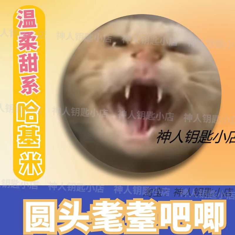 爱猫TV叮咚鸡哈基米猫爹甜系治愈圆头耄耋薯片吧唧谷子耄耋蜘蛛-阿里巴巴