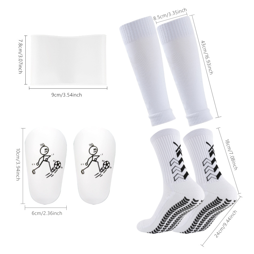 Midtube Football Socks Leg Pads Strap Set Men's And Women's Adhesive Non-slip Socks_voghion.com