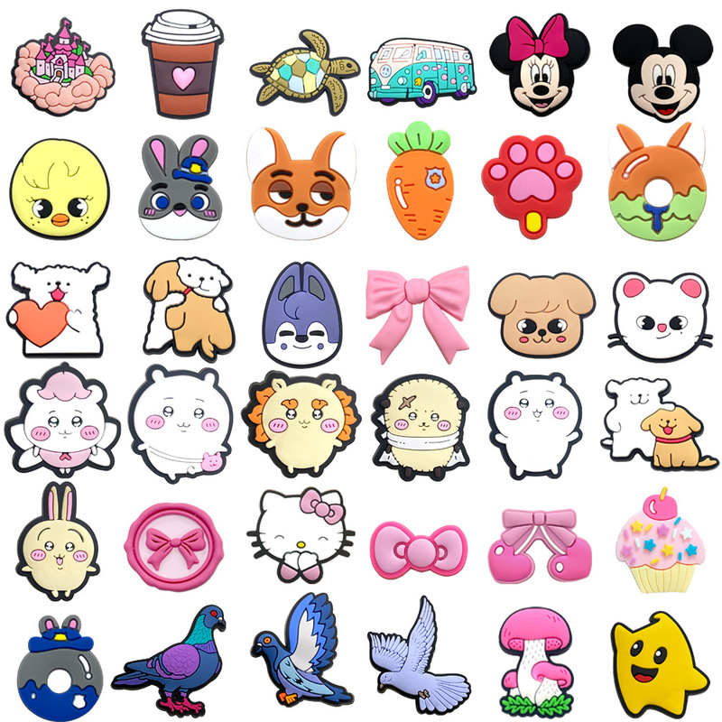 36 Types of Chiikawa Hello Kitty Clog Shoe Charms, Shoe Decorations, Detachable Shoe Accessories, Pigeon