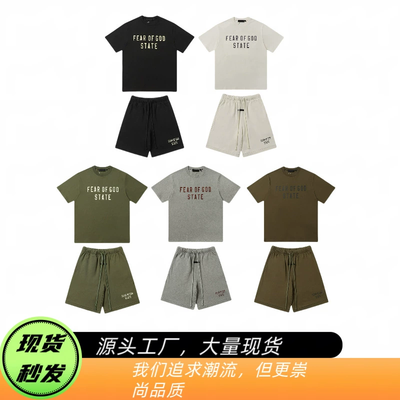 Футболка с принтом ESSENTIALSFOG, коллекция 24FW, европейский и американский трендовый бренд, унисекс, с коротким и длинным рукавом, универсальная и свободного кроя.